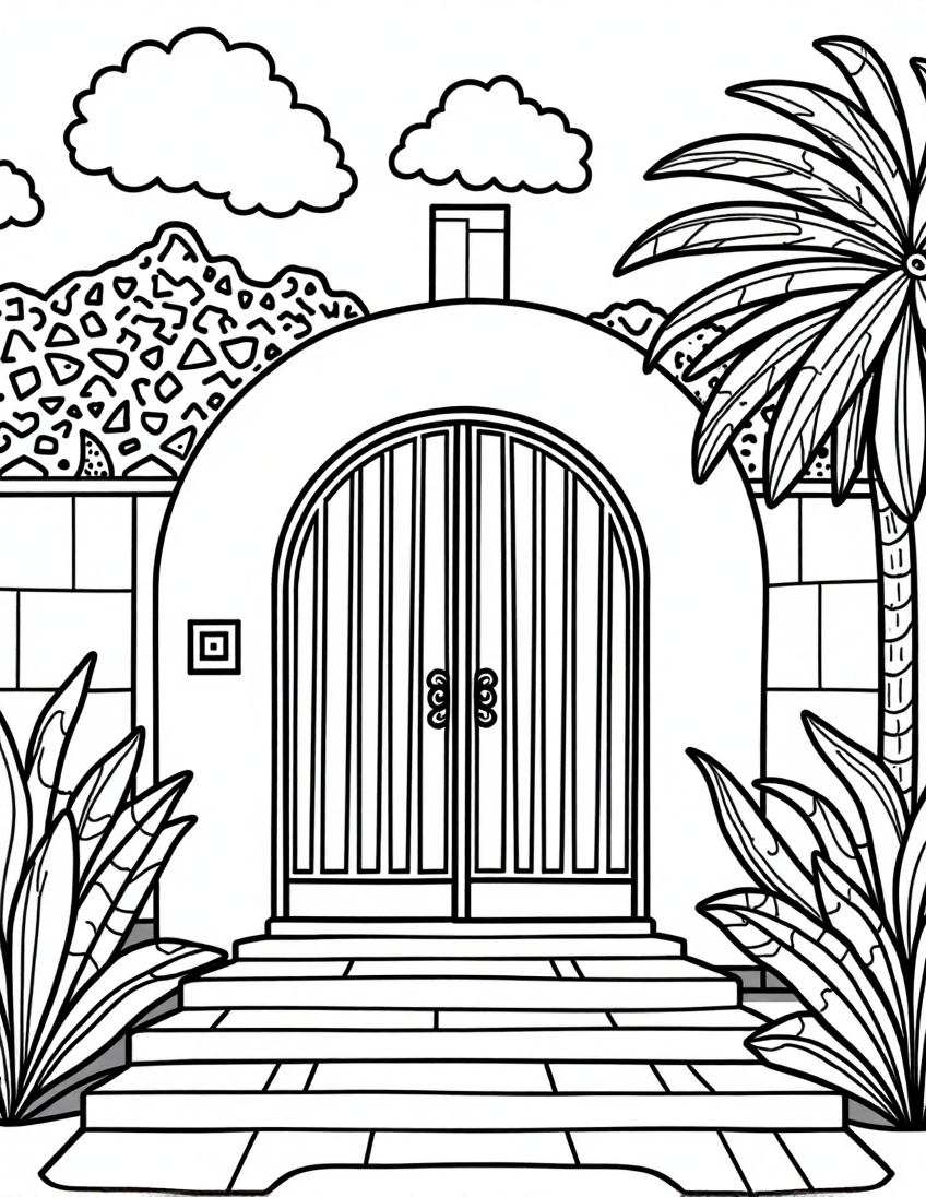Output for the Glif "Coloring Book Flux"