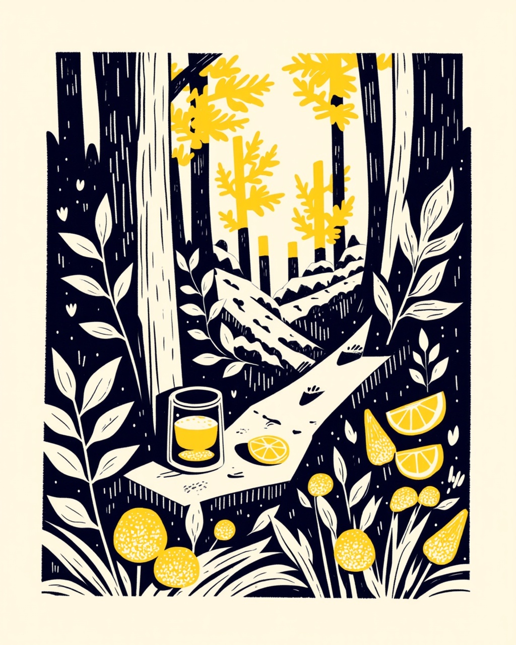 Output for the Glif "Block Print Anime - Flux Dev (araminta_k LoRA) "