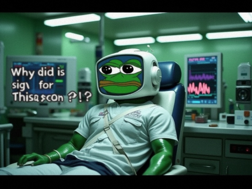 Output for the Glif "Pepe Meme Generator"