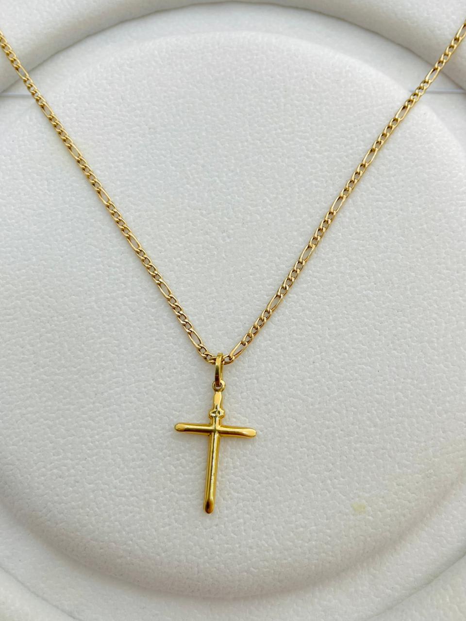 Cadena 4x1 de Oro 18k + Cruz Italiana de Oro 18k