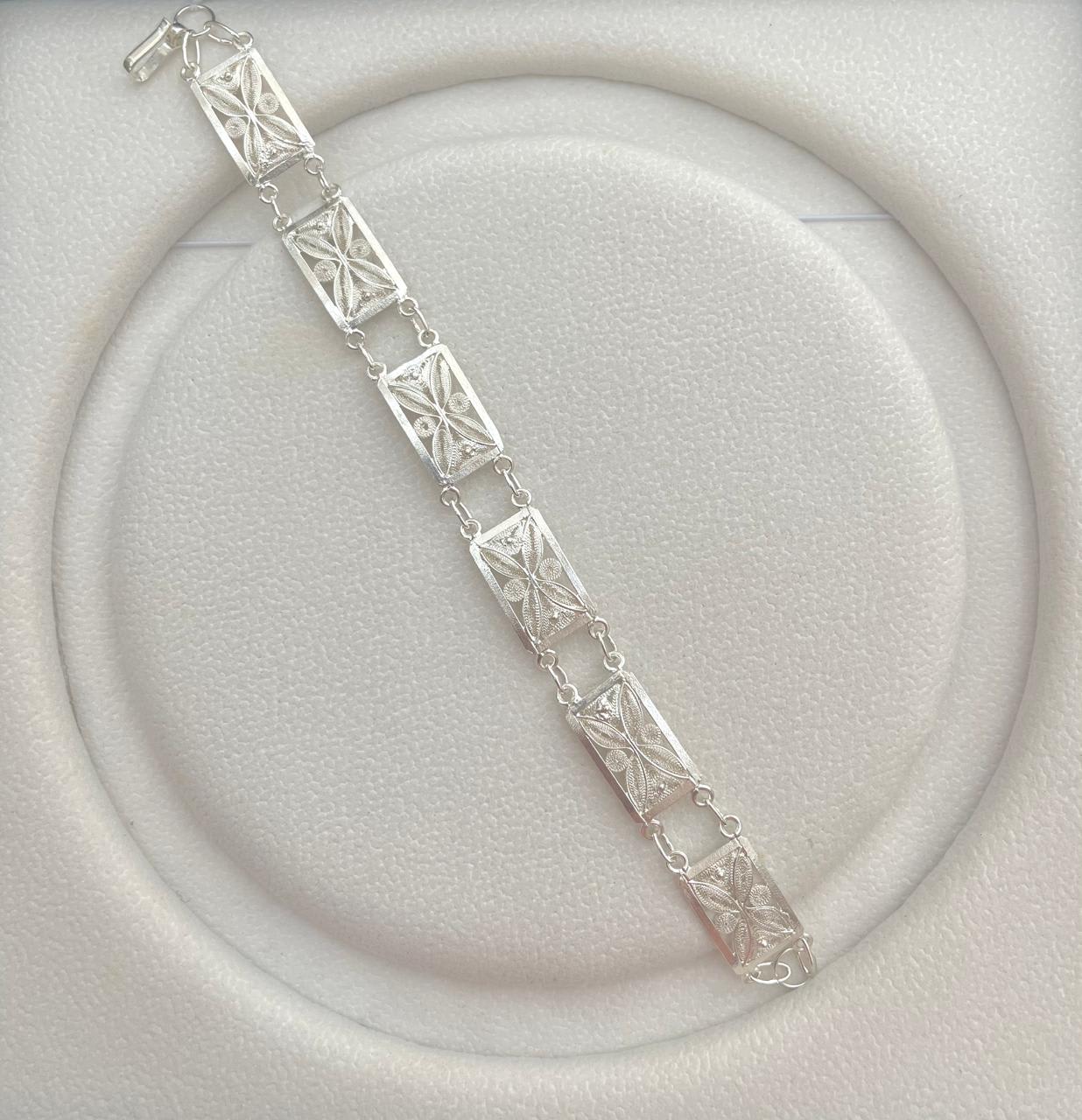 Pulsera de Filigrana Unisex Eslabones Rectangulares