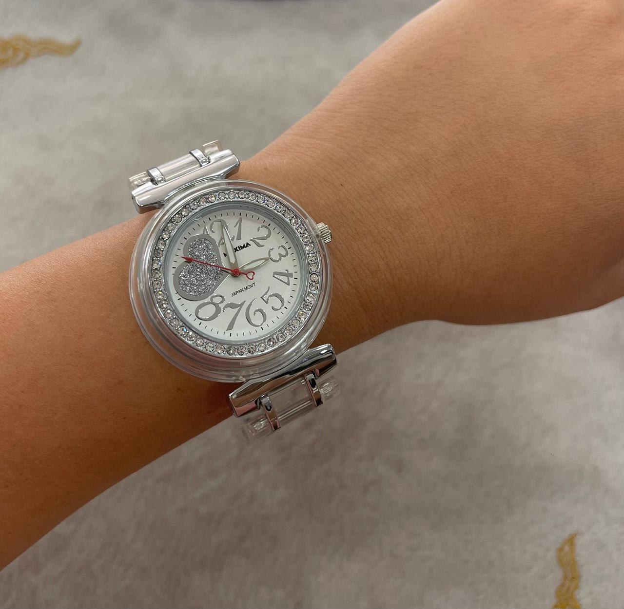 Reloj Máxima para Dama de Malla de Acero Cromada