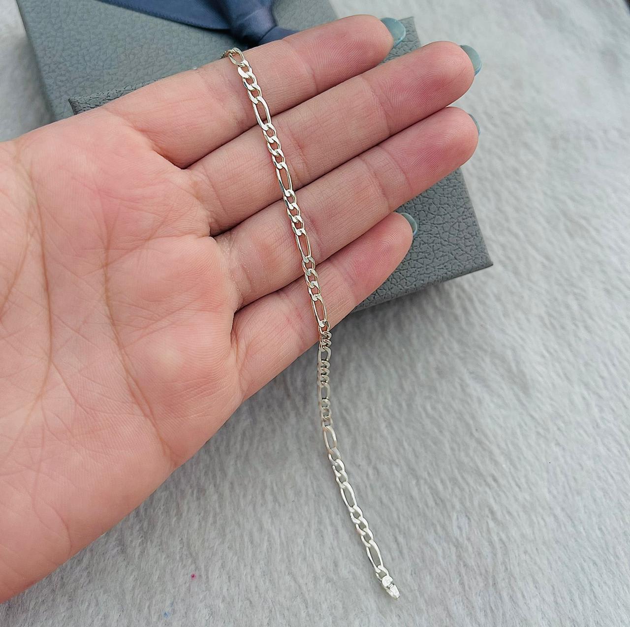 Pulsara de Plata Eslabones 4x1 para Caballero