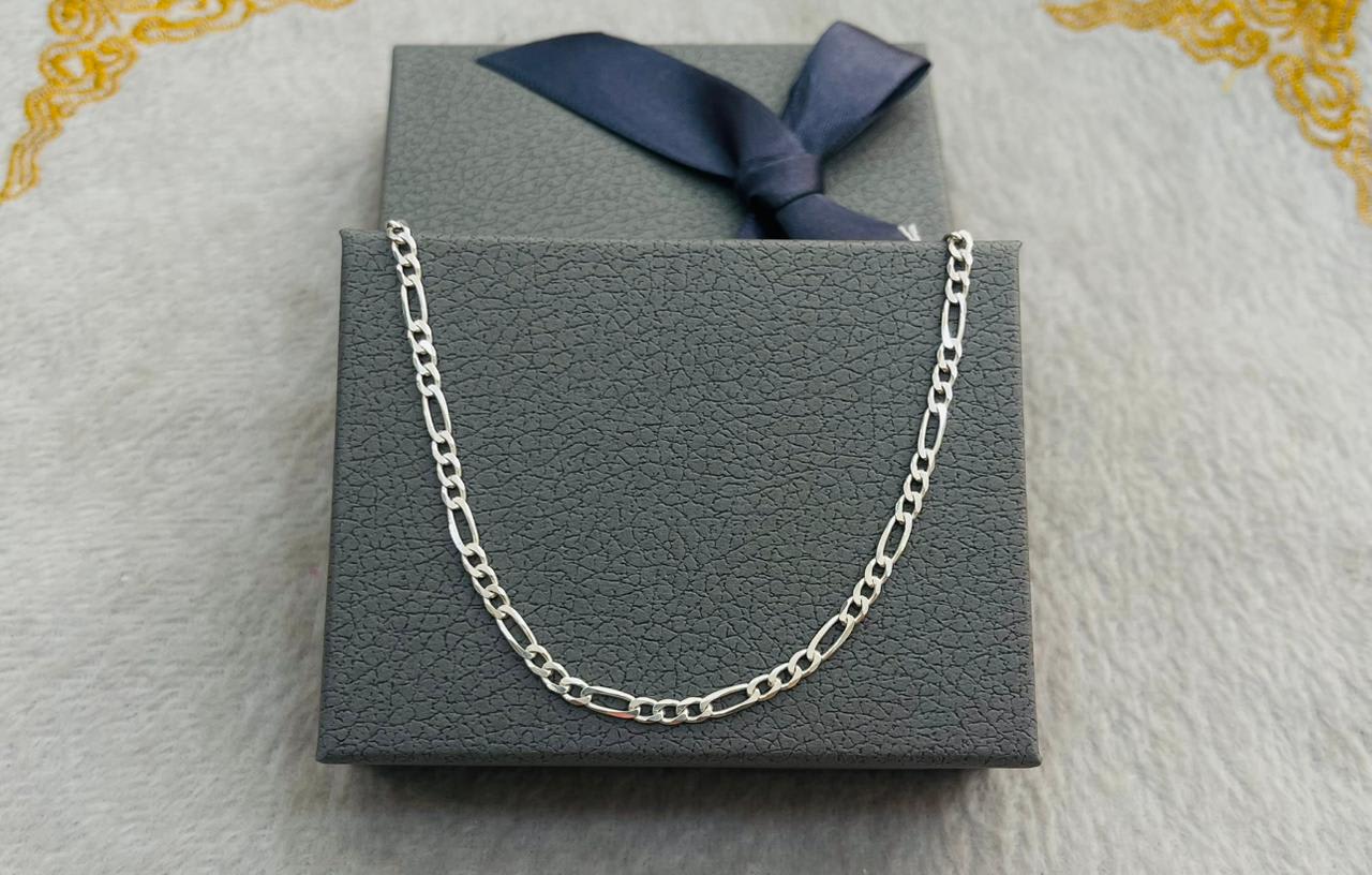 Pulsara de Plata Eslabones 4x1 para Caballero