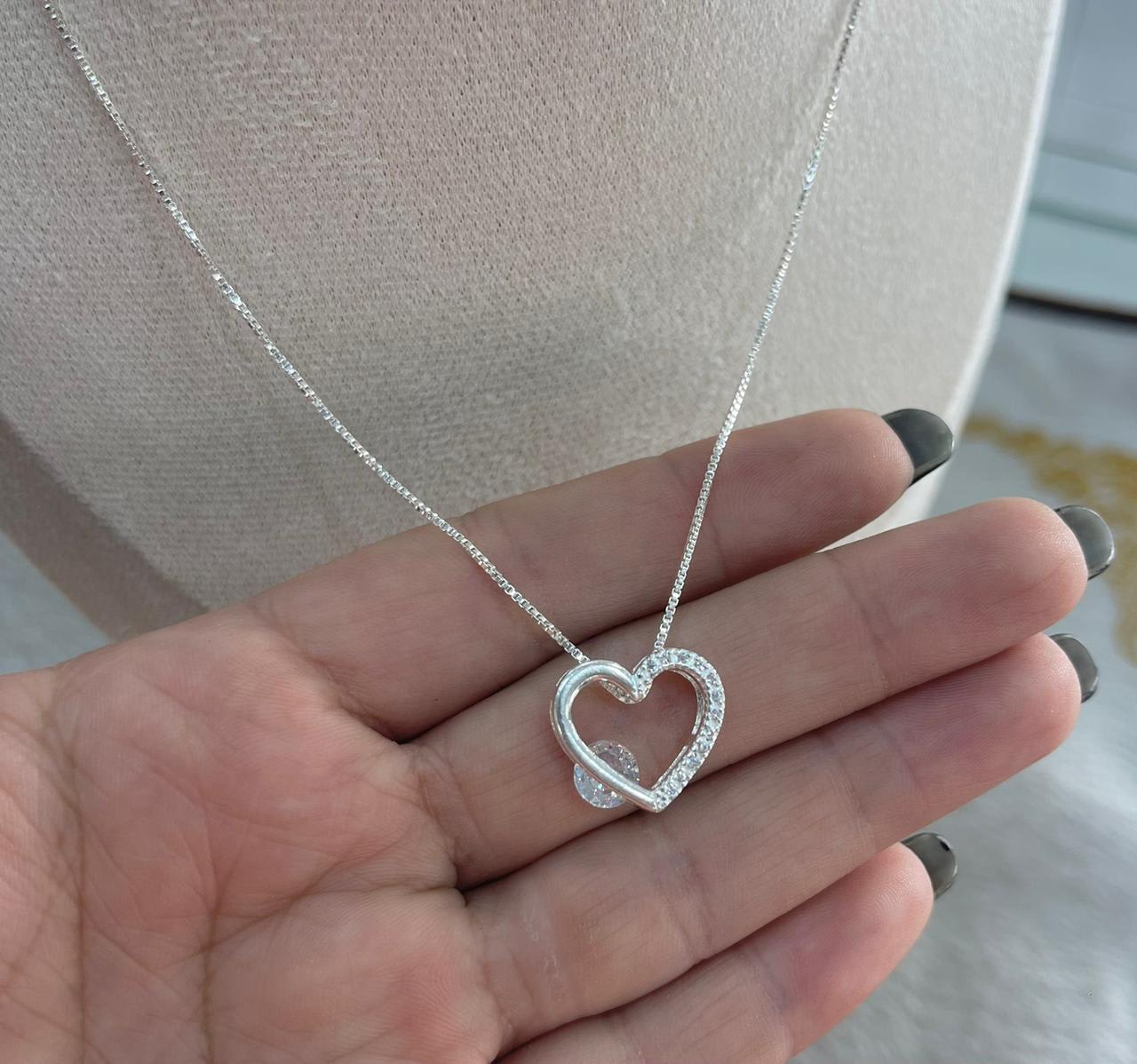 Cadena Corazón de Plata 