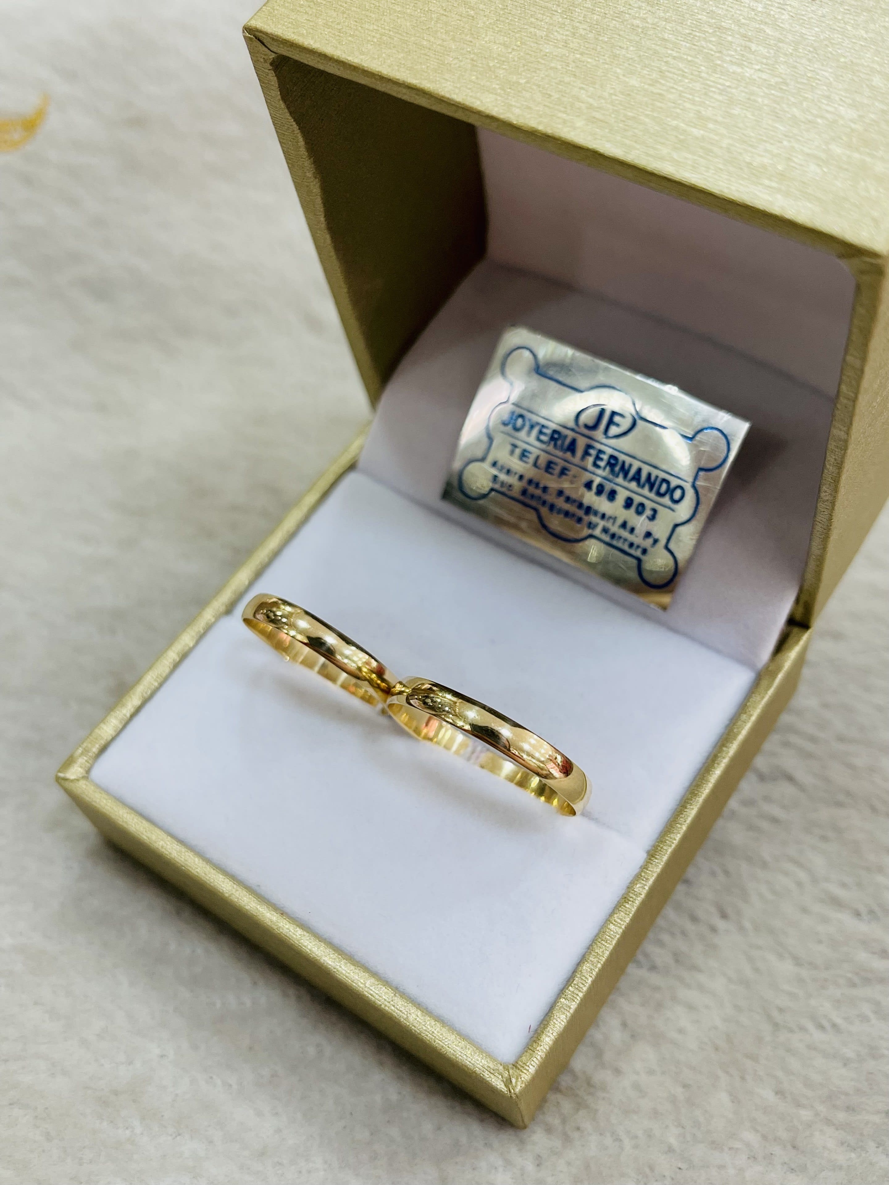 Par de Alianza en Oro 18k Lisos