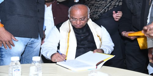 Smt. Sonia Gandhi Releases Commemorative Book on Mallikarjun Kharge, Spotlights Opposition Cohesion in the Face of BJP Dominance  T he launch event of the felicitation volume, commemorating Congress President Shri Mallikarjun Kharge’s 50-year political journey, turned into a significant occasion for opposition leaders to underscore the imperative of unity. Held in New Delhi’s Jawahar Bhawan, the event saw Chairperson of Congress Parliamentary Party and former Congress President Smt. Sonia Gandhi unveiling the book titled ‘Mallikarjun Kharge Political Engagement with Compassion, Justice, and Inclusive Development.’ The gathering included not only Congress Party colleagues but also prominent figures from the INDIA alliance, such as CPI(M) leader Sitaram Yechury, DMK’s T.R. Baalu, and RJD’s Rajya Sabha MP Manoj Jha and several leaders. The leaders acknowledged the relative dormancy of the INDIA group during recent Assembly elections, attributing it to the Congress’ preoccupation with direct contests against the BJP. Addressing the gathering, Shri Sitaram Yechury acknowledged that talks with the Congress on seat-sharing did not yield positive results but commended Kharge Ji for his honesty in communicating his Party’s constraints on the matter. Shri Yechury emphasized Kharge Ji’s role as a pivotal opposition leader responsible for fostering collaboration in the lead-up to the Lok Sabha elections. Shri Baalu described Shri Kharge as the “torch-bearer of social justice”, saying: “You have to play a bigger role… in the context of 2024. You have handled the great challenges the Congress was faced with in these times. You are nurturing the Nehruvian culture with the help of Sonia Gandhi and Rahul Gandhi. But you don’t have to lead only the Congress but also the country.” Shri Baalu lauded Kharge Ji’s maturity in carrying out public duties and highlighted the crucial role of the Congress President in maintaining opposition cohesion.  RJD’s Shri Manoj Jha conveyed messages from RJD leaders Lalu Prasad Yadav and Tejashwi Yadav, affirming their commitment to the INDIA alliance under Kharge Ji’s leadership. Stressing that Kharge Ji was a bridge between Ambedkar’s emancipation and Nehru’s compassion, Jha said: “Abhishek Singhvi has written in this book that culmination hasn’t yet taken place. The culmination will be beautiful and very high.” Dr. Abhishek Singhvi, a Party colleague, wrote in the book titled ‘Mallikarjun Kharge: Political Engagement with Compassion, Justice, and Inclusive Development’ that Kharge Ji had conquered many diverse peaks but the best is yet to come. The book is edited by SukhadeoThorat and Chetan Shinde. It has essays written by 73 contributors from different parties. Though the book was supposed to have come out earlier to commemorate Kharge Ji’s 50 years in electoral politics, it got delayed by two years. The book was conceived and prepared before he became the Party President. Shri Thorat said “biography unveils lesser-known facets of Kharge’s persona as a political luminary, social reformer, and educator over five decades. It covers his family background, contributions to Karnataka’s economic development, and his commendable role as an Opposition leader. But most unique is his role as a social reformer to reform the iniquitous caste society towards the goal of equality, freedom, and fraternity, including education for marginalised groups through the Education Society with 18 education institutions. Notably, it delves into his profound role as a social reformer, drawing inspiration from Ambedkar and Buddhist ideology for socially inclusive development”. 