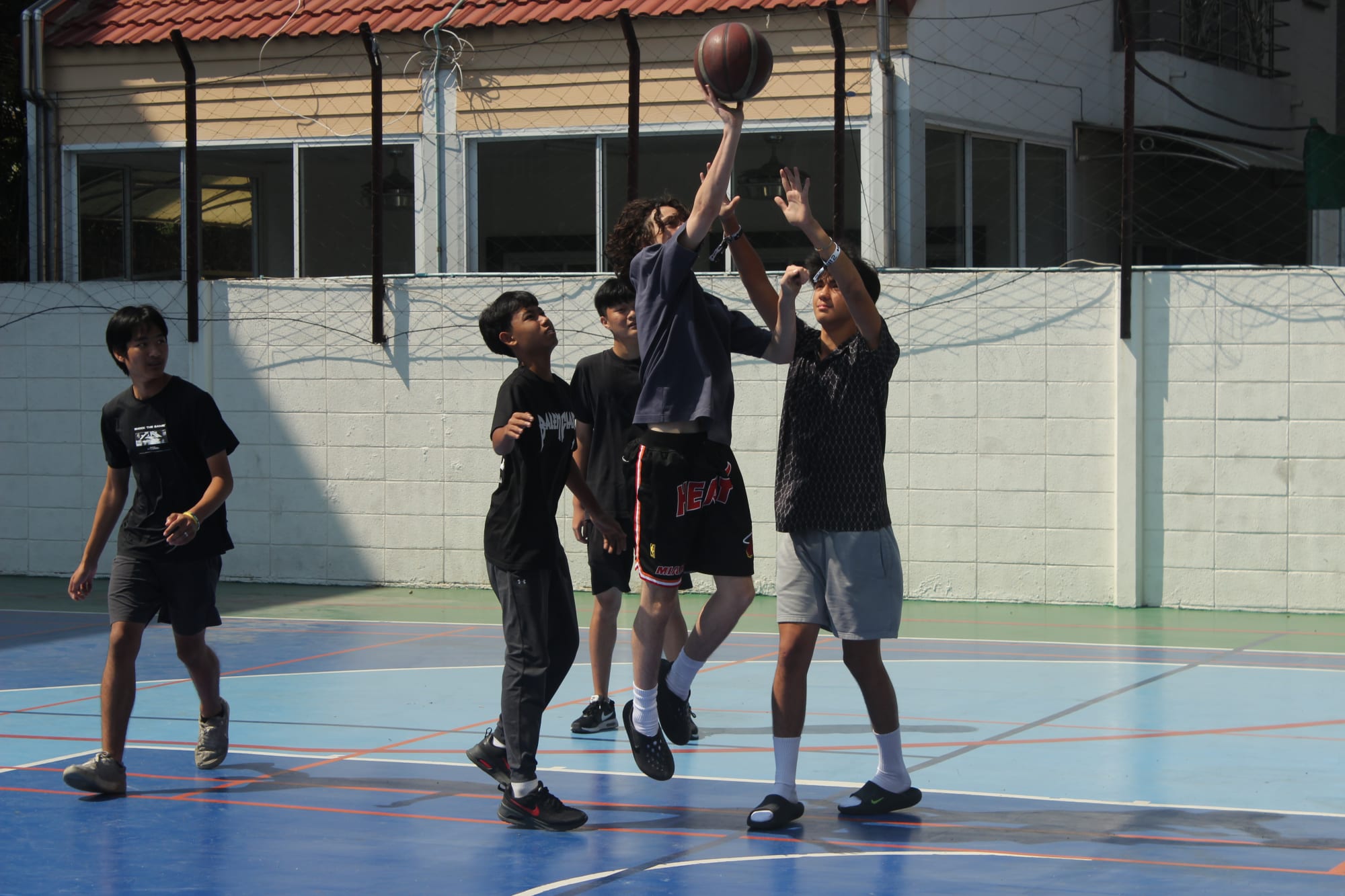 Students participating in sports