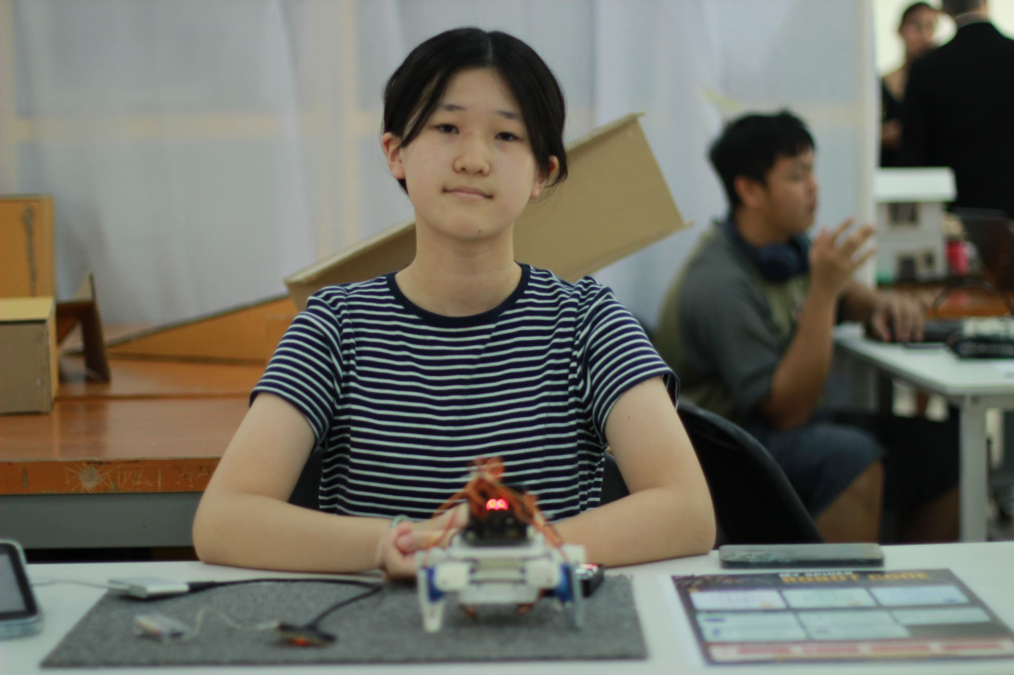 WeLearn student working with electronics and microcontrollers