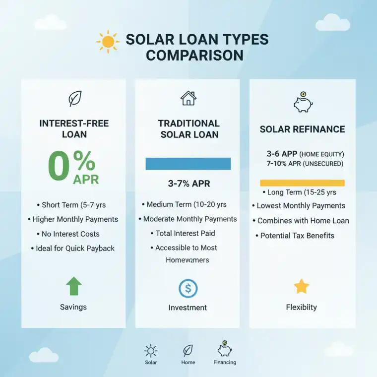 Family reviewing solar panel financing documents at home