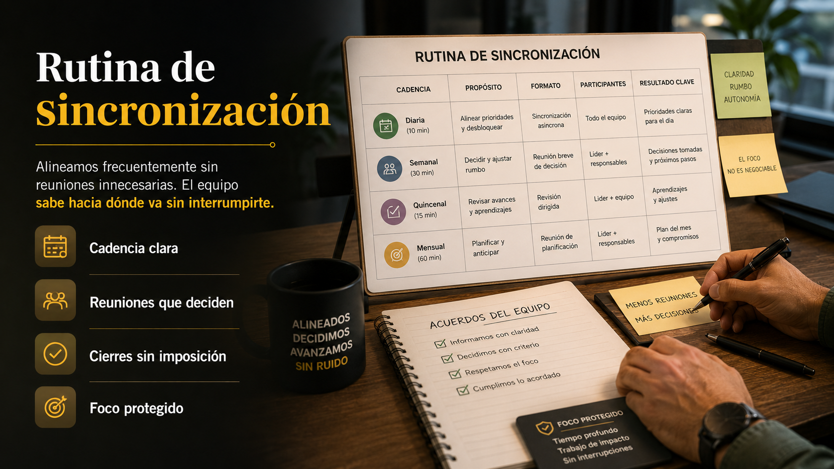 Reuniones y cierres