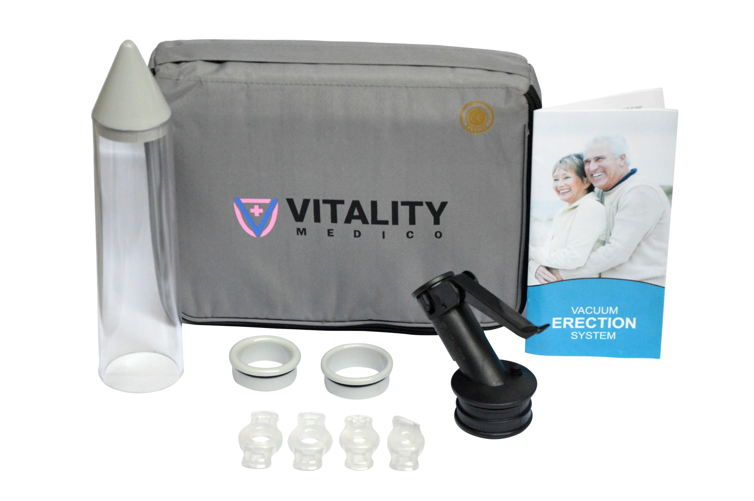 Close-up of the MaxPro medical vacuum erection device designed to improve blood flow and support men with erectile dysfunction using gentle vacuum therapy.