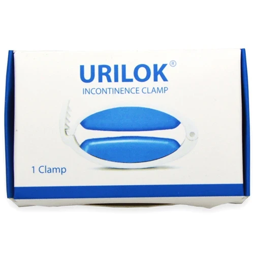 Adjustable UriLok® penile clamp for male urinary incontinence, helping reduce urine leakage with a secure and comfortable fit.