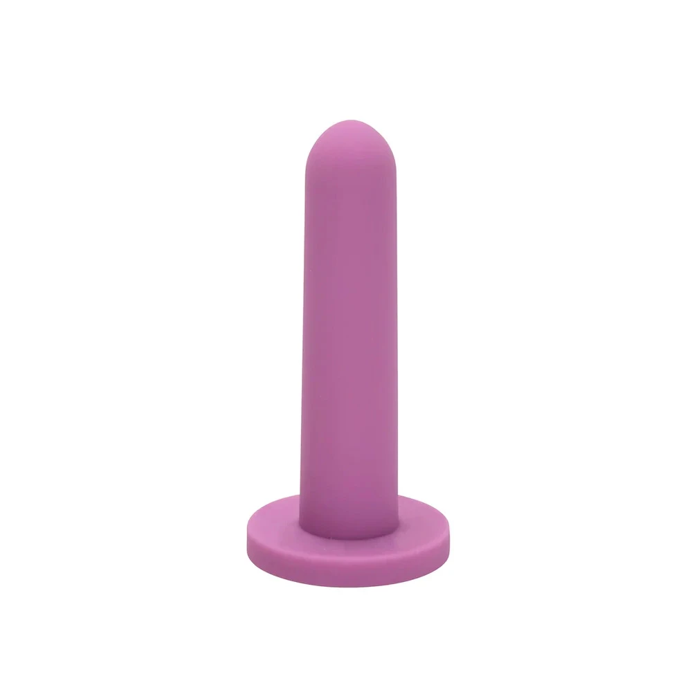 Small silicone vaginal dilator kit for pelvic floor therapy with four graduated dilators to support gentle progression, flexibility and comfortable treatment.