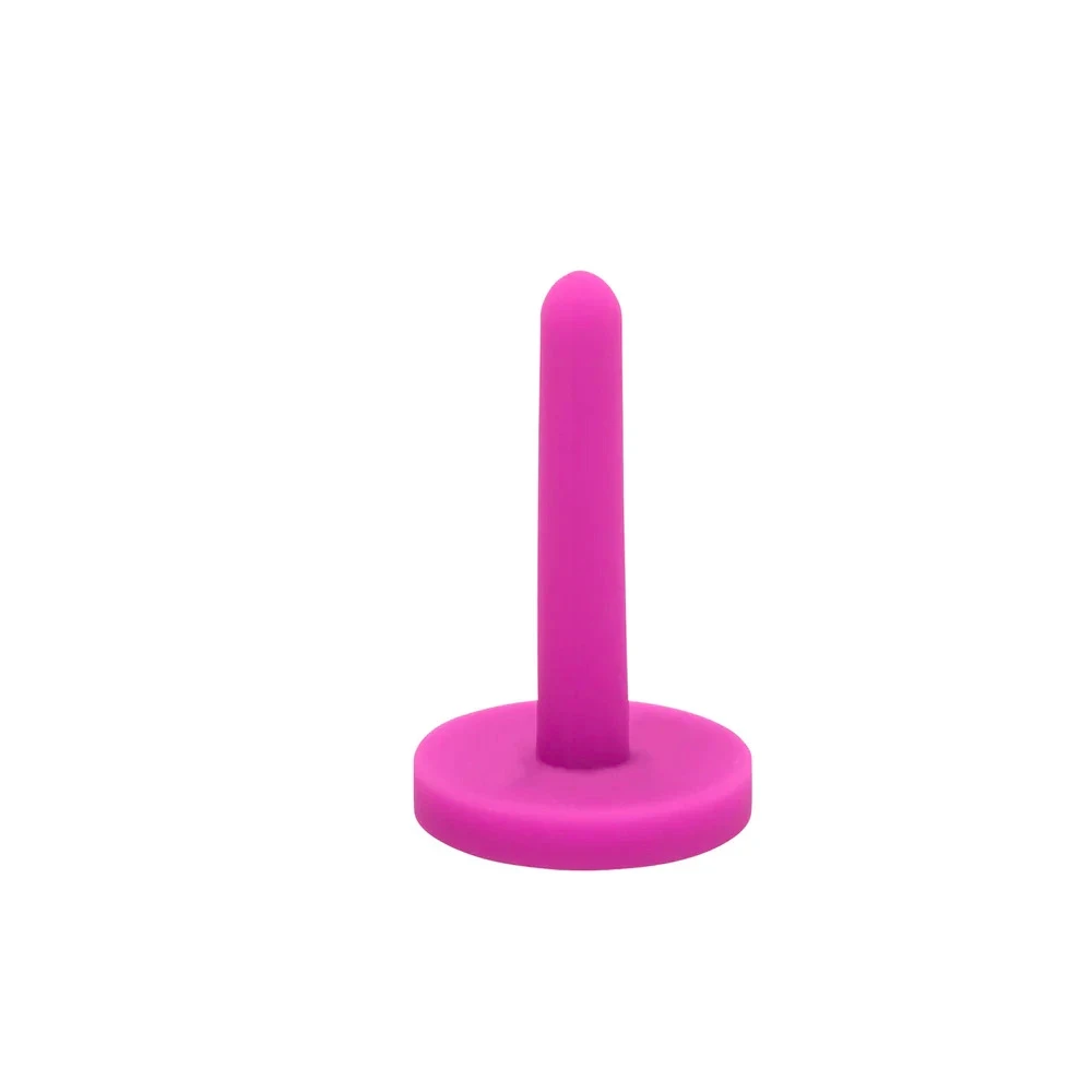 Four smooth silicone vaginal dilators in graduated sizes designed for comfortable pelvic floor therapy and progressive vaginal dilation exercises.