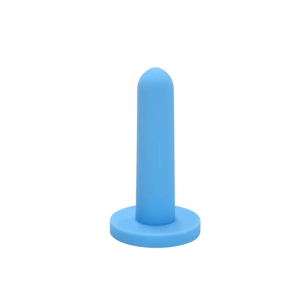 Silicone vaginal dilator therapy set with graduated sizes and storage pouch for pelvic floor training, vaginismus therapy and home rehabilitation.