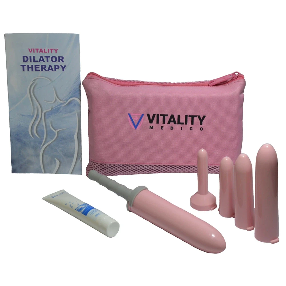 Medical grade graduated vaginal dilator set in five progressive sizes for vaginismus and pelvic rehabilitation
