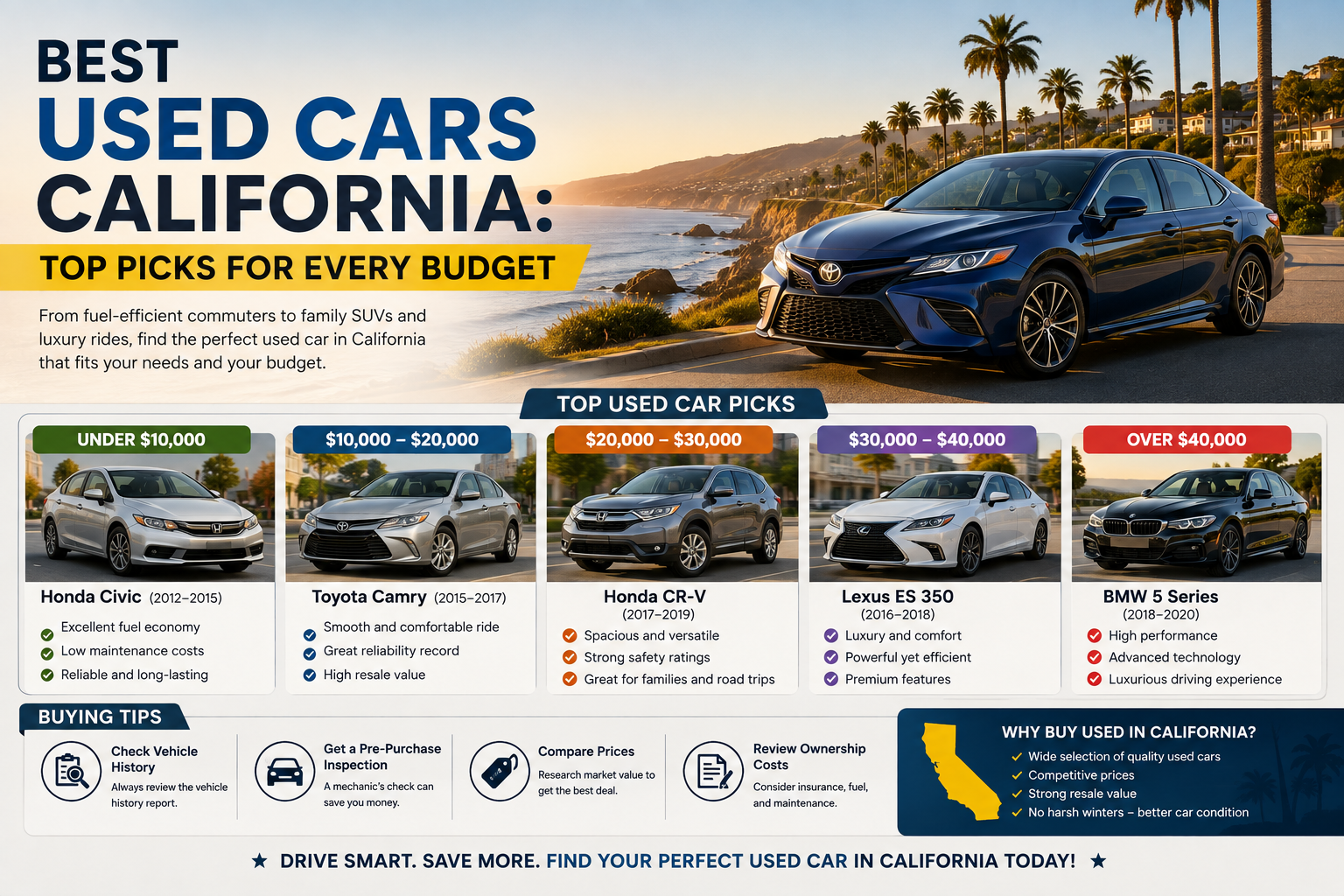 Best Used Cars California: Top Picks for Every Budget