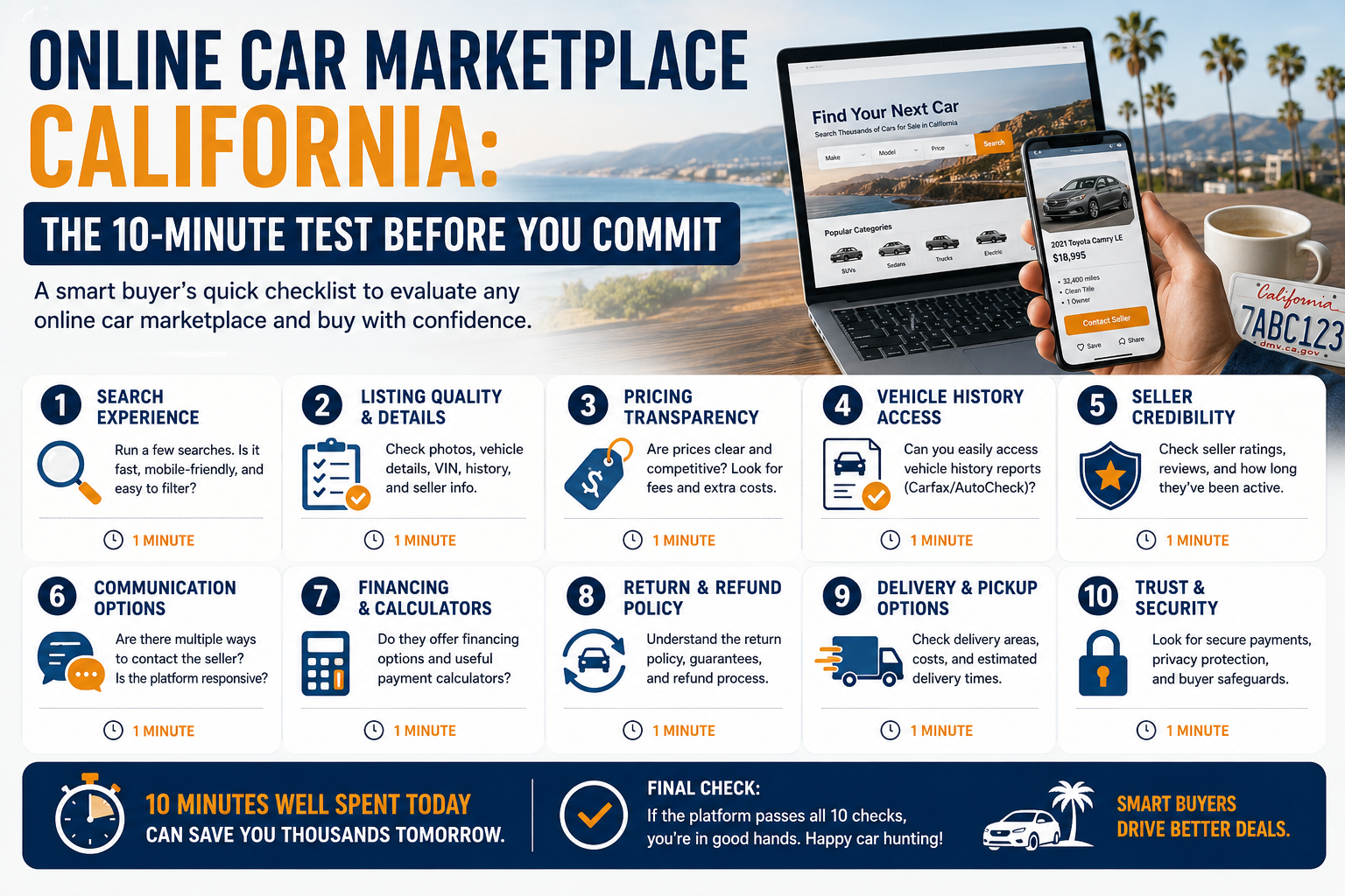Online Car Marketplace California: The 10-Minute Test Before You Commit