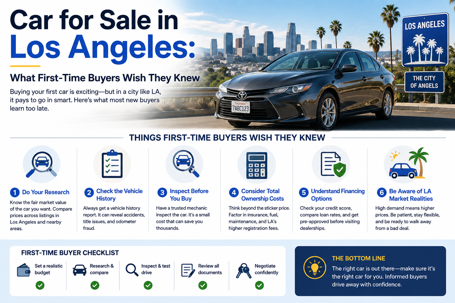 Car for Sale in Los Angeles: What First-Time Buyers Wish They Knew