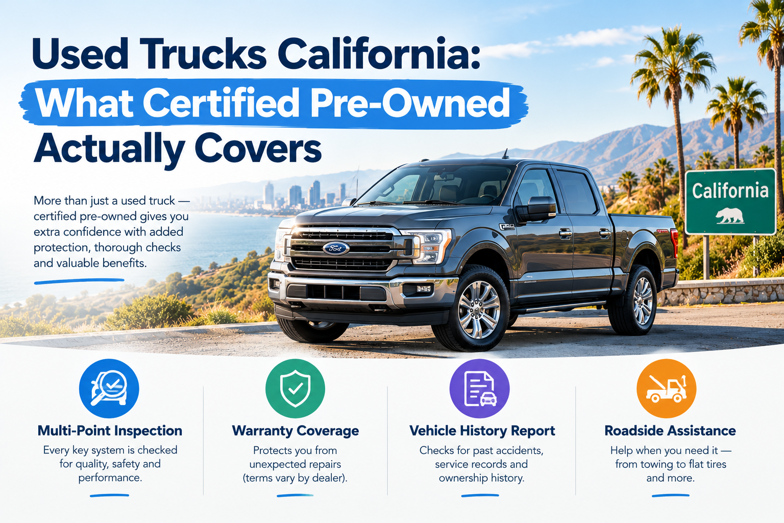 Used Trucks California: What Certified Pre-Owned Actually Covers