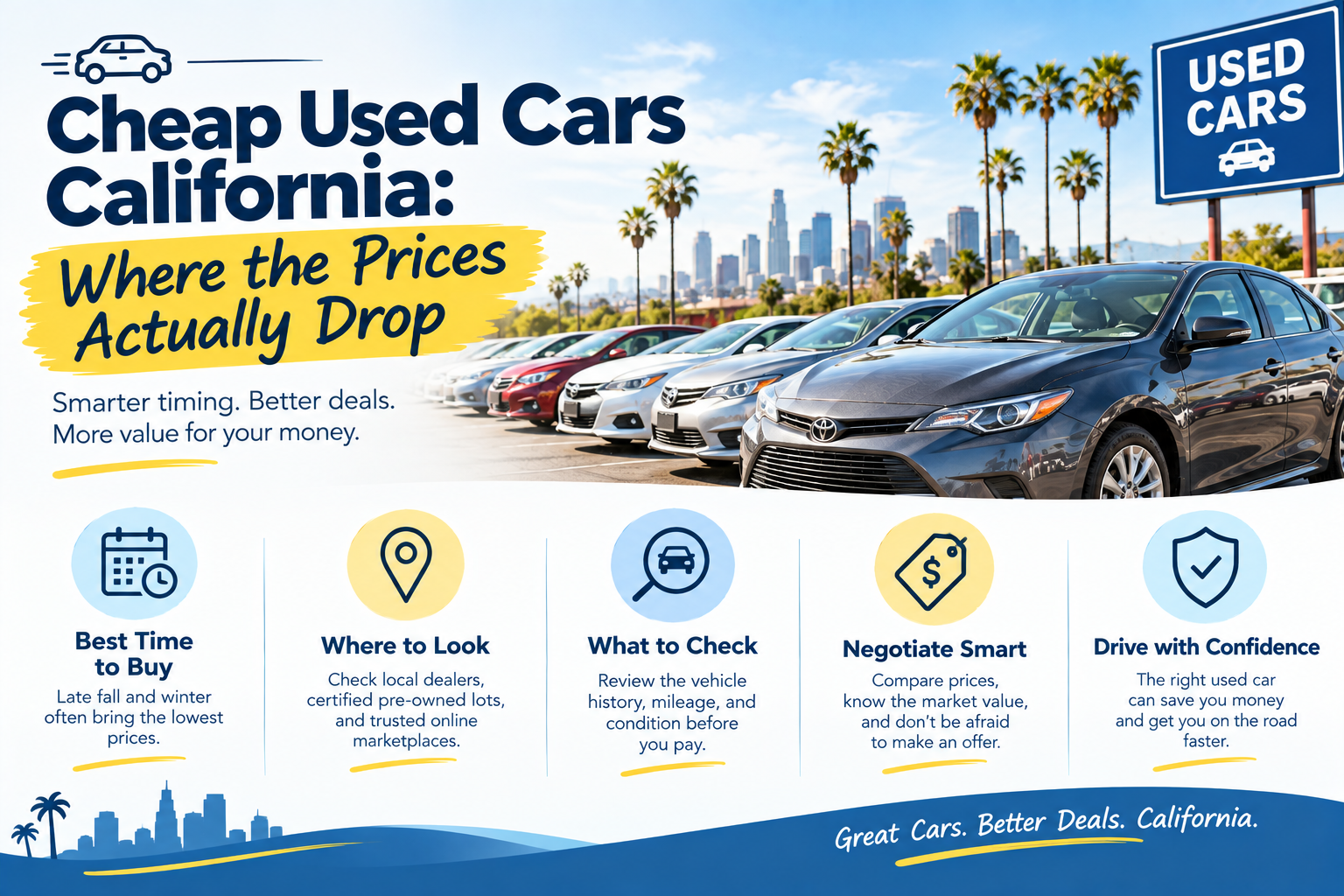 Cheap Used Cars California: Where the Prices Actually Drop