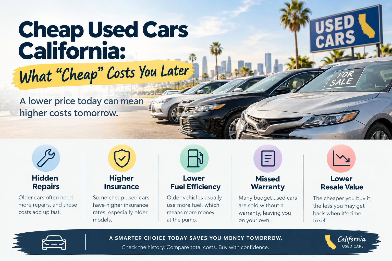 Cheap Used Cars California: What "Cheap" Costs You Later