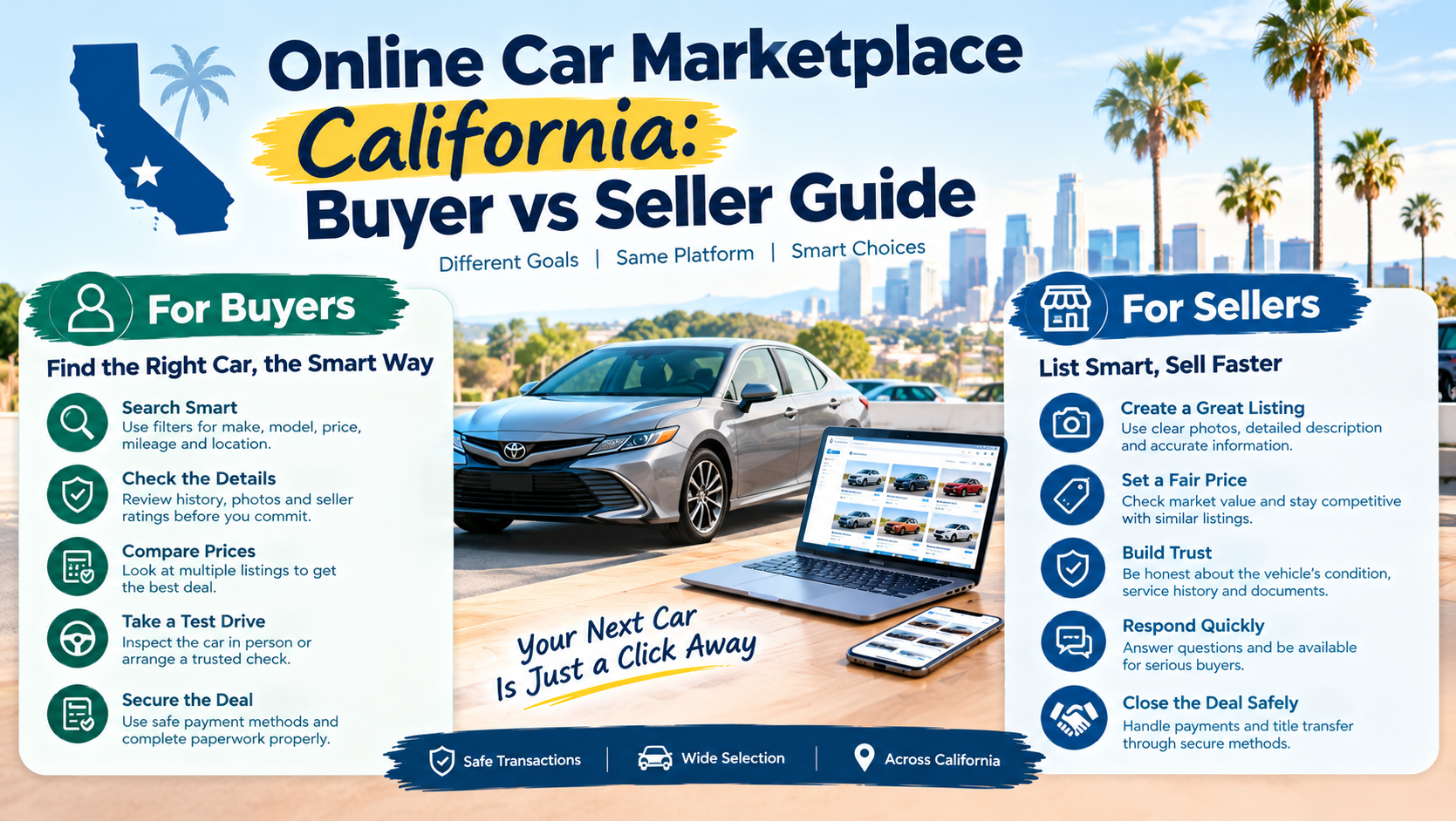Online Car Marketplace California: Buyer vs Seller Guide