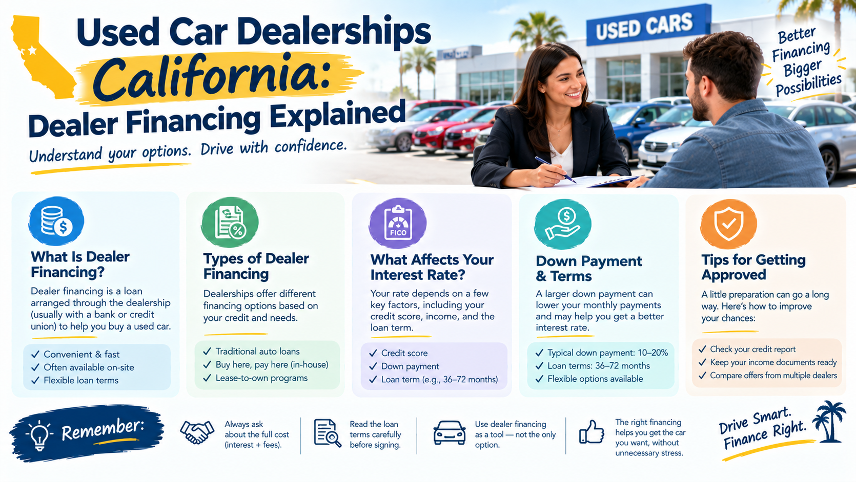 Used Car Dealerships California: Dealer Financing Explained