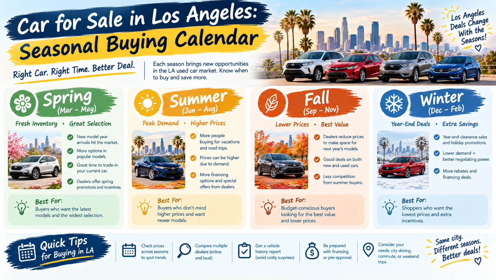 Car for Sale in Los Angeles: Seasonal Buying Calendar
