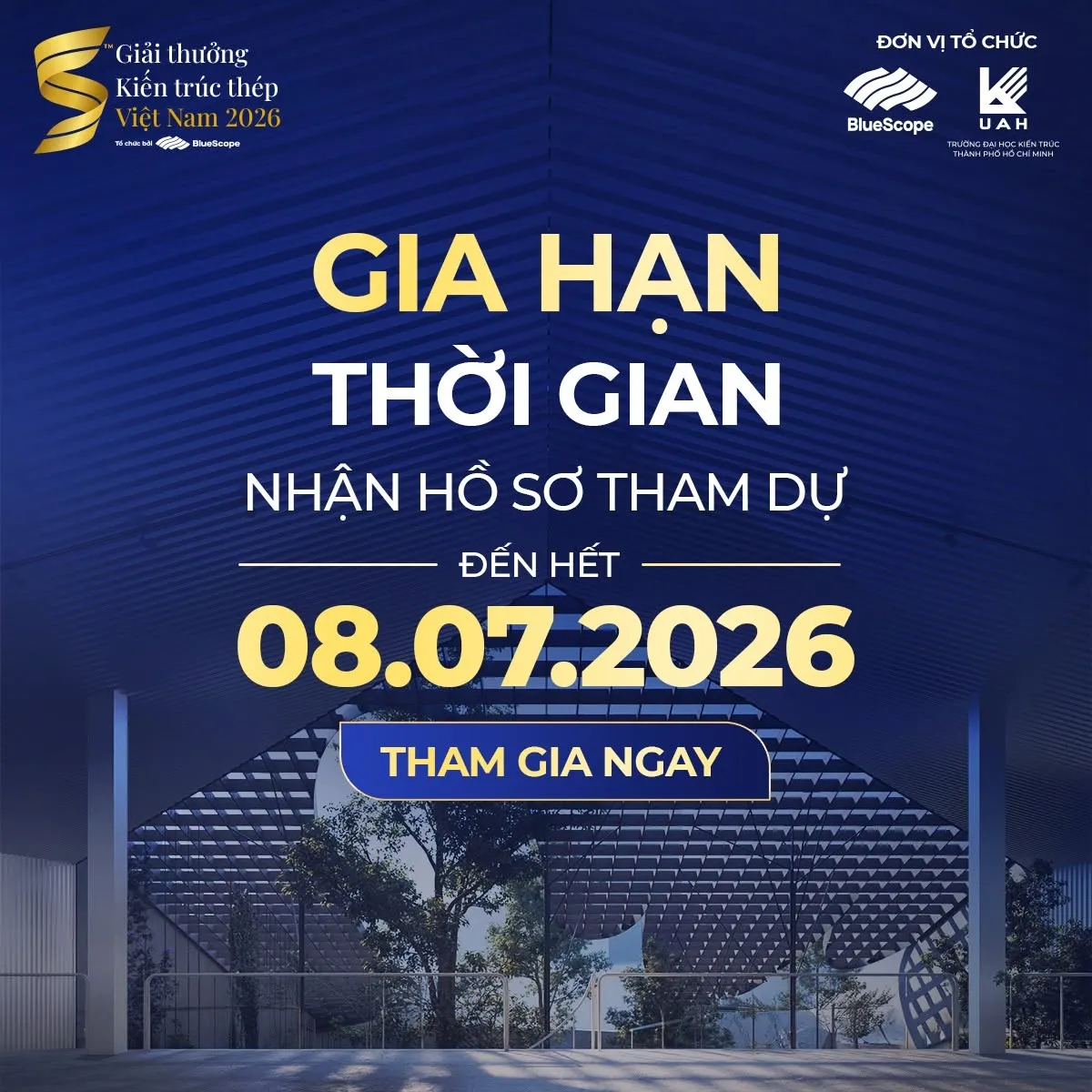 Giải thưởng kiến trúc thép Việt Nam gia hạn thời gian nhận tác phẩm