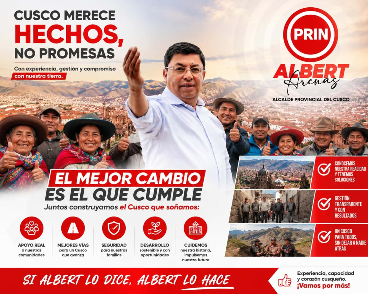Cusco Merece Hechos, No Promesas — propuesta general de Albert Arenas