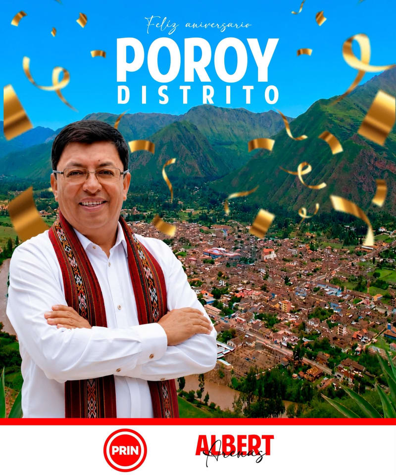 Feliz aniversario, distrito de Poroy