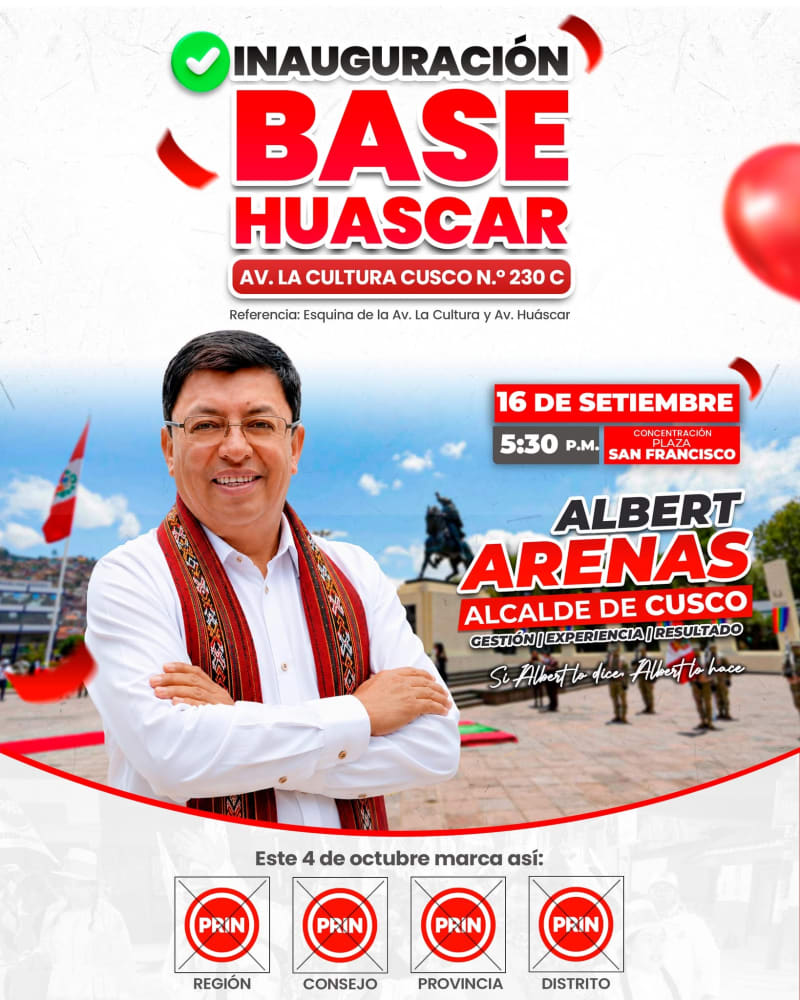 Gran Inauguración: Base Huáscar en Wanchaq