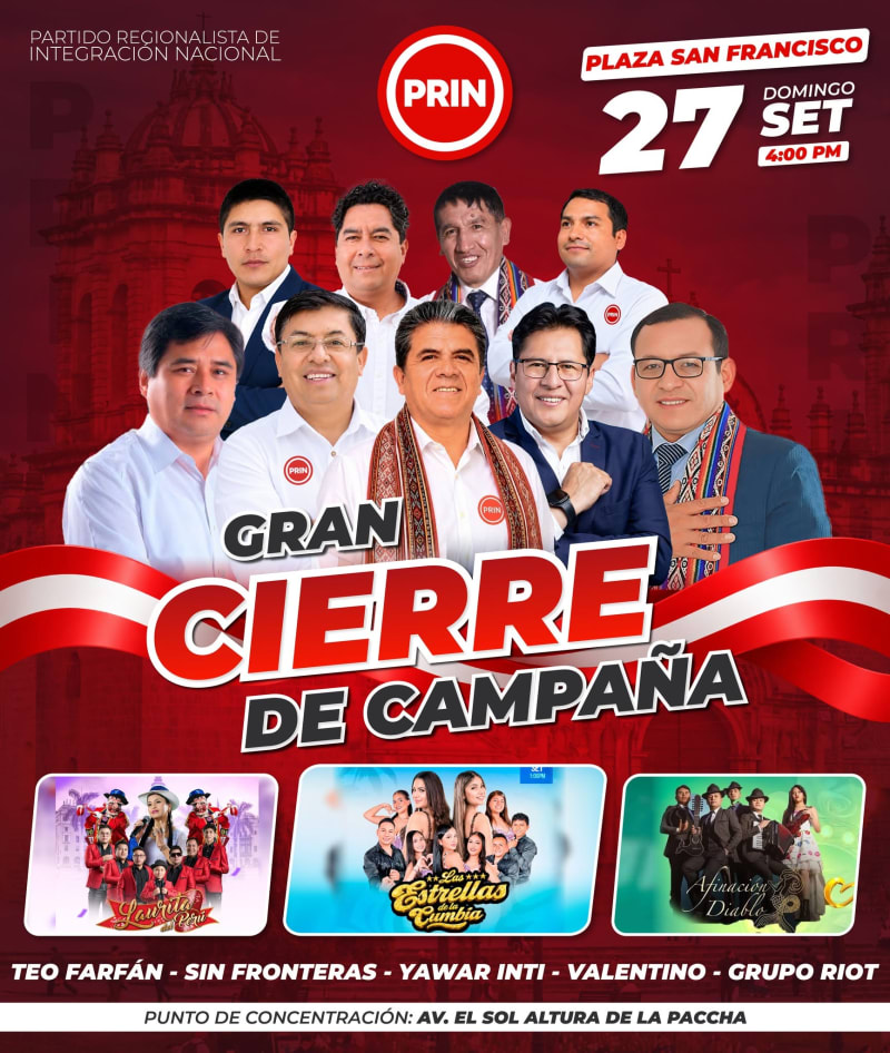 Gran Cierre de Campaña del PRIN Provincial Cusco