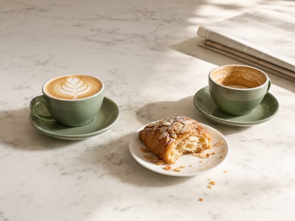 Barista smiling at the Doppio Co counter
