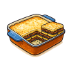Mousaka — Greek dish illustration