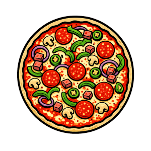 Hot Mexican pizza — illustration