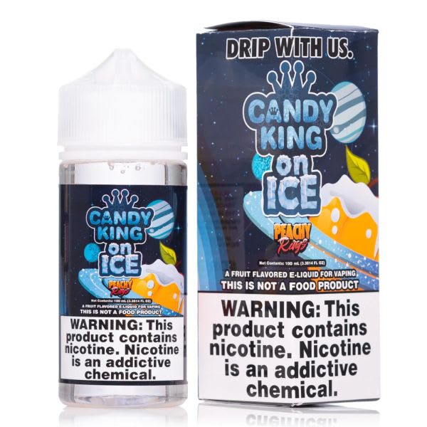 Candy King Ice Peachy Rings Eliquid Vaporbeast
