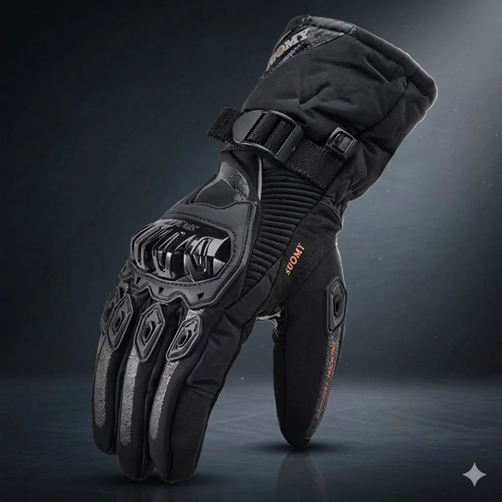 Guantes de Motociclismo de Alta Protección para Invierno / Térmicos (Marca: SUOMY)