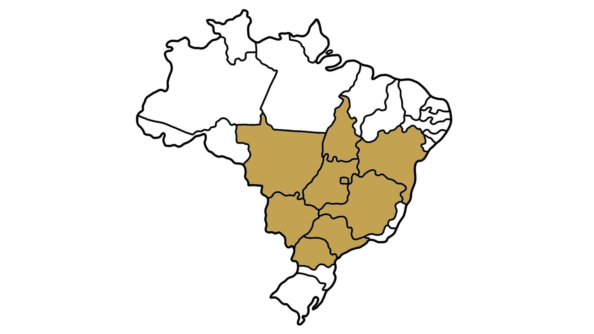Mapa de atuação nacional da ELO Construtora