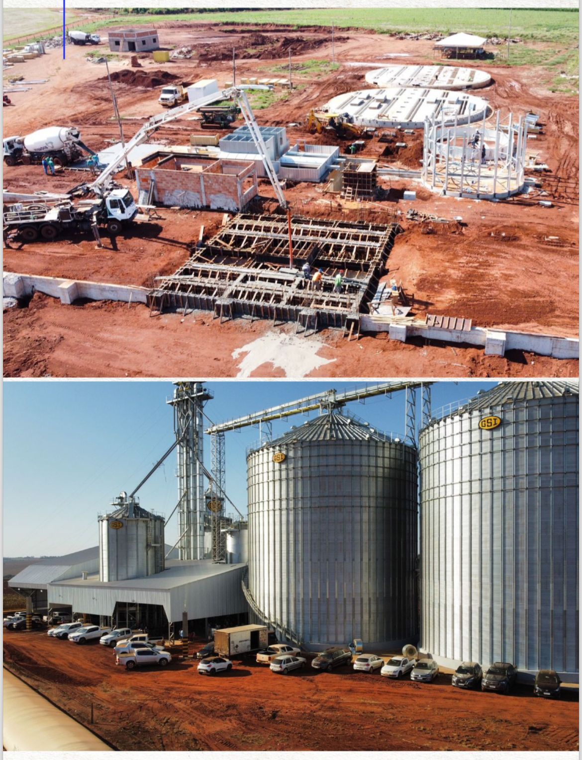 Fundações para silos executadas pela ELO