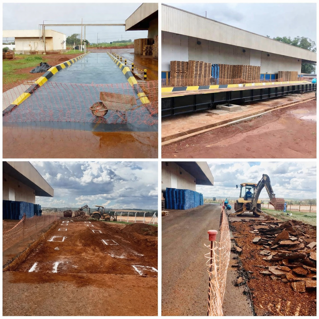 Infraestrutura para balança rodoviária executada pela ELO Construtora