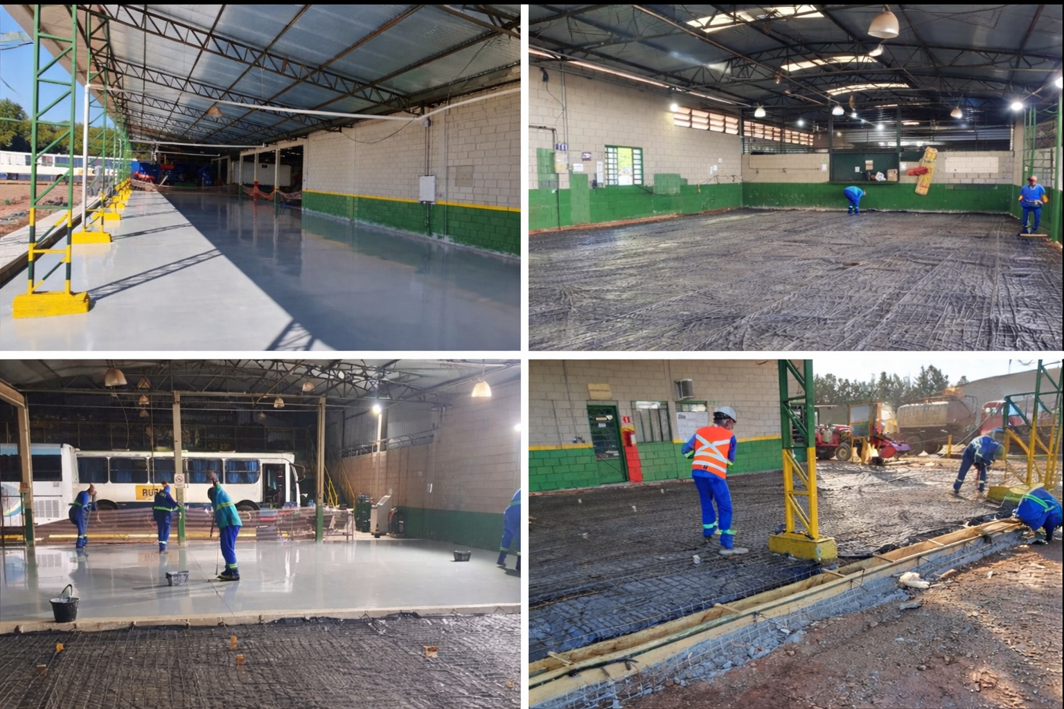 Pisos de concreto executados pela ELO Construtora