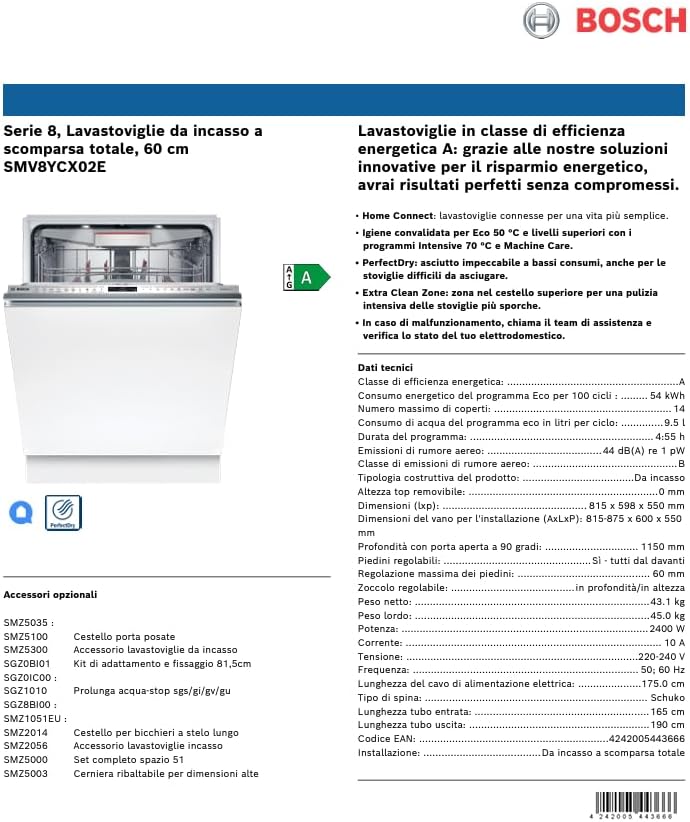 Vue 4 de Bosch Smvycxe
