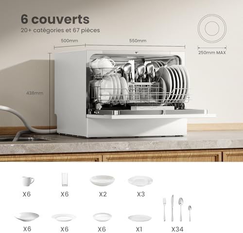 Vue 3 de Comfee Tdew Lavevaisselle Compact