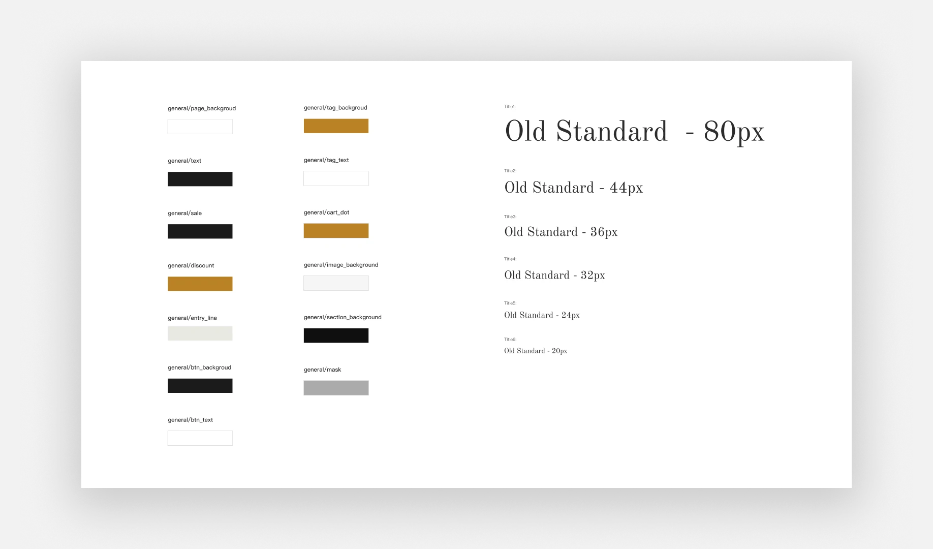 A small sample from a visual style guide.