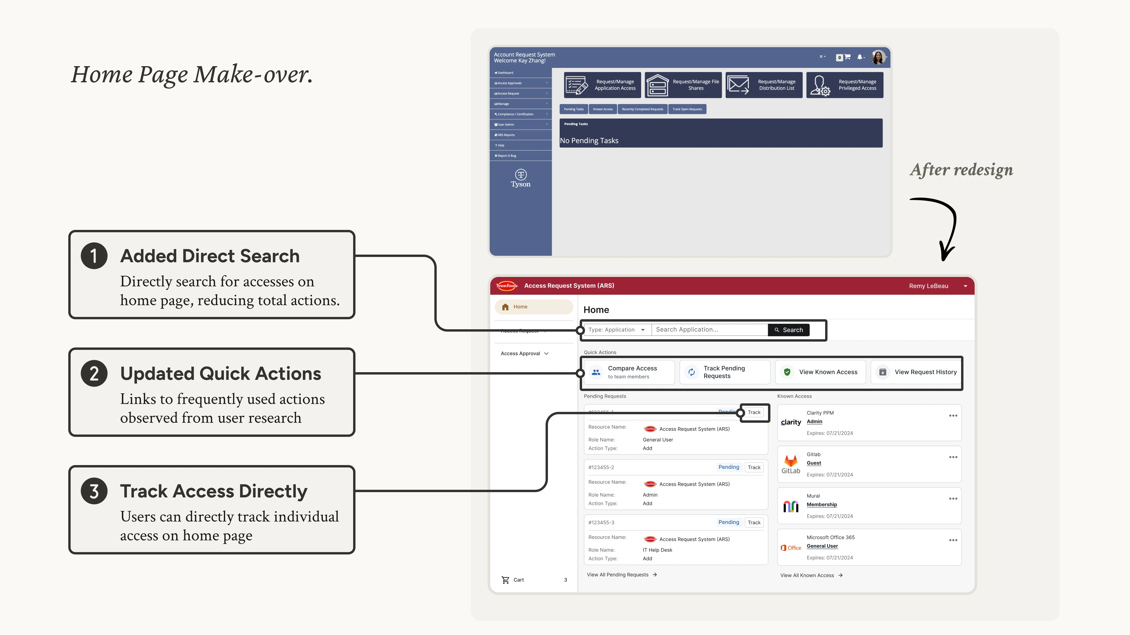 Illustration of the home page make-over