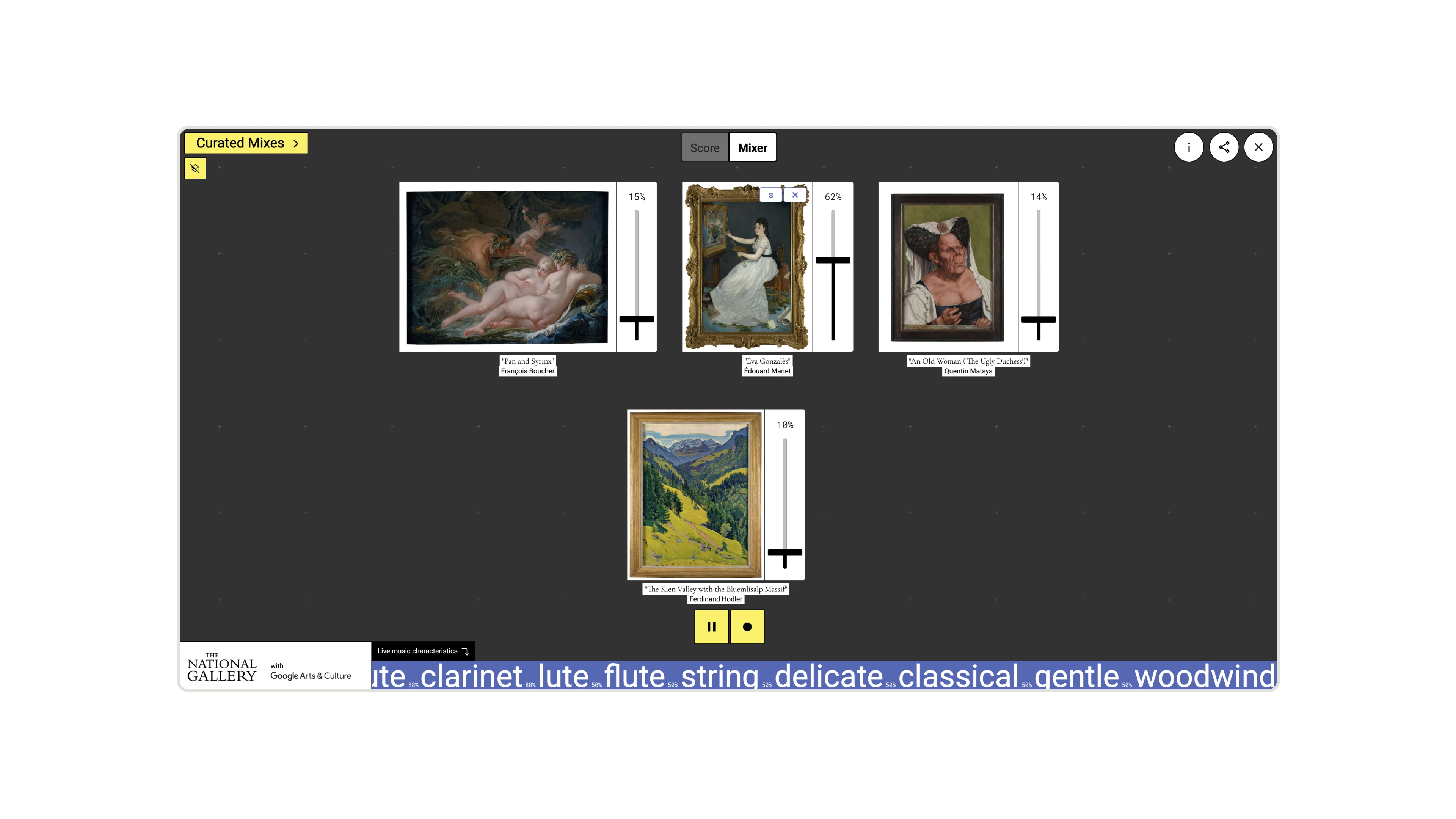 Mixtape: Feed art into AI and get music back — hearing what a painting "sounds like".