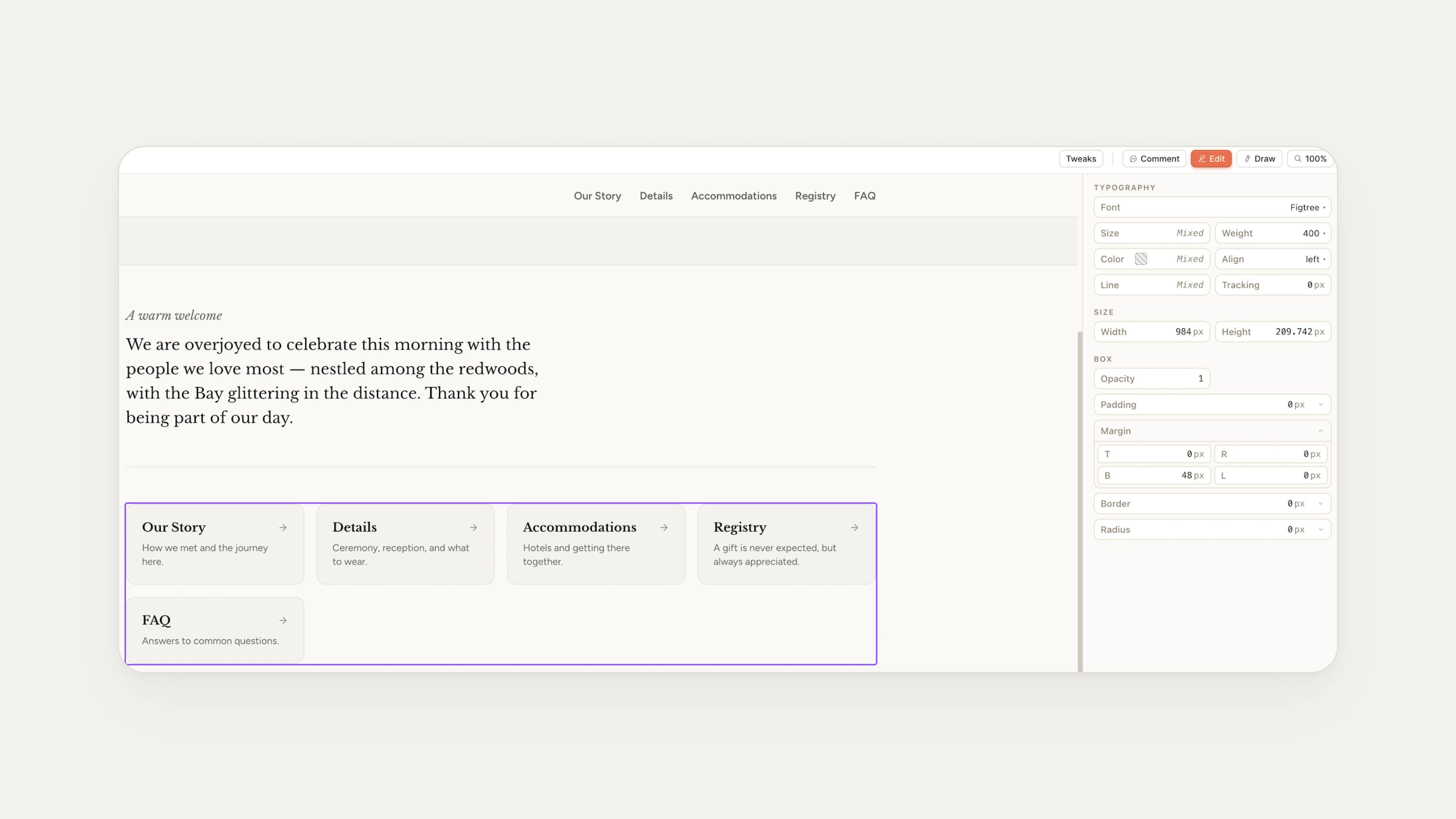 The "Edit" feature is usable, but needs more polish